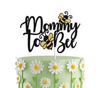 Black Glitter Mommy to Bee Cake Topper,What Will It Bee?Cake Cake Decor,Bee Themed Baby Shower Cake Topper,Pregnancy Announcement Party Decorations