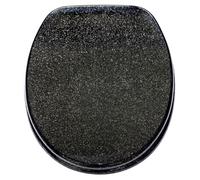 (Black Glitter, Normal Closing) Hampton&Stewart Glitter/Shiny Toilet Seat Soft/Normal Close