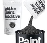 Black Glitter Paint Additive 100g for Adding Sparkle to Paints & Varnish | Paint Walls Sparkly Add to Emulsion, Acrylic or Lacquer Indoor | Hemway