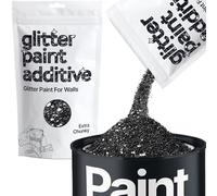 Black Glitter Paint Additive Extra Chunky 100g for Adding Sparkle to Paints & Varnish | Paint Walls Sparkly Add to Emulsion, Acrylic or Lacquer Indoor | Hemway