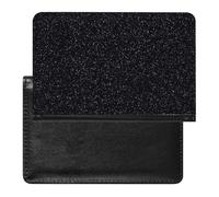 Black Glitter Passport Cover Family Printed Leather Passport Holder Minimalist Front Pocket Slim Travel Wallet Cover Case Lightweight Credit Card Holder for Women Men