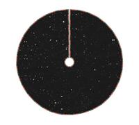 Black Glitter Print Christmas Tree Skirt Festive Decoration For The Perfect Holiday Ambience