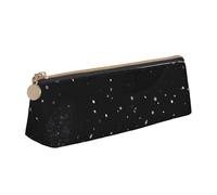 Black Glitter Print PVC Coin Purse Money Pouch Makeup Pouch Pencil Case Zipper Stationery Case for Women Men White One Size Simple, white, One Size, Simple