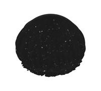 black glitter Print Shower Caps,Double Layers water-resistanted Hair Cap with Elastic and Reusable