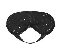 Black Glitter Printed Eye Mask,Blackout Sleep & Eye Mask for Women,Sleep Mask with Adjustable Strap, Suitable for Both Bedtime and Travel