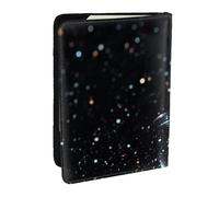 black glitter Printed Passport Holder - 6.5 x 4.5 Inch RFID Blocking Travel Wallet,Stylish Passport Cover,Lightweight Document Organizer for Cards