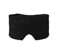 Black Glitter Printed Sleeping Blindfold, Padded Ear Warmer Mask, Adjustable Head Wrap, for Deep Relaxation