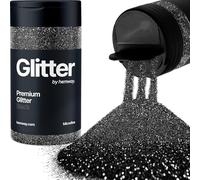 Black Glitter Shaker, 130g Microfine Glitter, Crafts 1/265" Metallic Flake Black Sequins, Resin & Epoxy Crafts, Decorating, Halloween, Christmas Nail, Face, Hemway