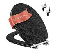 Black Glitter Soft Close MDF Toilet Seat Quick Release