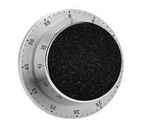 Black Glitter Timer,Chef Cooking Timer Clock, Countdown Reminder No Batteries Required- Exquisite Stainless Steel Body for Exercise Outdoors