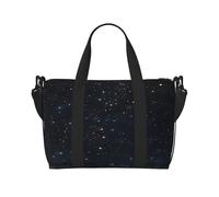 (Black Glitter) Waterproof Lightweight Hand Travel Bag - Large Carry-On for 3-5 Day Trips | Air Travel, Sports, Weekend Use | Men & Women (1-Pack)