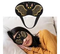 Black Gloden Bat Eye Masks for Sleep Soft Comfort Sleep Masks with Elastic Strap Adjustable Blackout Eye Shade Covers for Women Men Travel/Sleeping