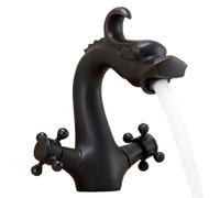 Black Gold Antique Dragon Bathroom Basin Faucet Brass Installation Cold Bathroom with Simpl Luxury Faucet Hot U2U7 Water
