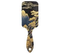 Black Gold Chinese Landscape friendly brush for fine Designed scalp massager brush for All Hair Types with Ergonomic handle cepillo para cabello de mujer