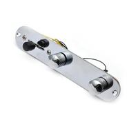 Black/Gold/Chrome 3 Way Wired Loaded Prewired Control Plate Harness Converter Knobs For TL Style Electric Guitar Parts(Silver)