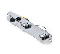 Black/Gold/Chrome 3 Way Wired Loaded Prewired Control Plate Harness Switch Knobs for TL Style Electric Guitar Parts(Chrome)