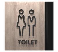 Black Gold Color Toilet Sign Plate 3D Wash Room Door Wall Label Sticker Wc Holder Signage(4,18x11cm)