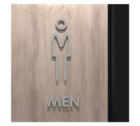 Black Gold Color Toilet Sign Plate 3D Wash Room Door Wall Label Sticker Wc Holder Signage(8,25x16cm)