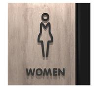 Black Gold Color Toilet Sign Plate 3D Wash Room Door Wall Label Sticker Wc Holder Signage Board Art Hotel Home Decor(6,25x16cm)