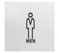 Black Gold Color Toilet Sign Plate Acrylic 3D Wash Room Door Wall Label Sticker Wc Holder Art Hotel Home Decor(A-man)