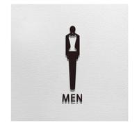 Black Gold Color Toilet Sign Plate Acrylic 3D Wash Room Door Wall Label Sticker Wc Holder Art Hotel Home Decor(B-man)