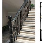 Black Gold Crafts Spindles for Staircase/Deck Railing, 32 34 36 40 42 46 Inch Balusters Post for Home Villas Veranda, Loft Stair Rails Support Rod with Sturdy Base,5 Pack,H 110cm/43.2 in