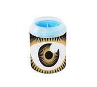 Black Gold Devil Eye Portable Paw Washer Cup with Soft Massage Brush Pets Feet Cleaning Kit for Dogs Cats