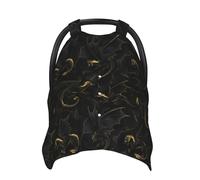 Black Gold Dragon Cool Print Baby Car Seat Covers, Breathable Nursing Cover Breastfeeding Cover, Stroller Covers, Multi-use Infant Carseat Canopy, Baby Boys Girls Newborn Essentials