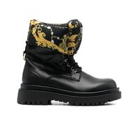 Black Gold Drew Booties - female - Versace Jeans Couture - Lace-up Boots - Multicolor - 4 UK - Shoes 4 UK
