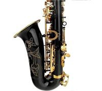 Black Gold Eb Alto Saxophone For Beginners Adults Brass E Flat Key Woodwind Instrument(Black gold)
