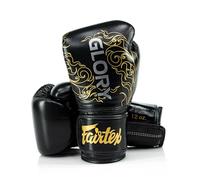 Black/Gold Fairtex BGVG3 X Glory Velcro Boxing Gloves