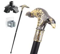 Black-Gold Floral Bird Cane, Ergonomic Handle, Non-Slip and Wear-Resistant Portable Unisex Also a Fashion Accessory