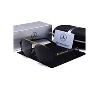 (Black gold framed grey sheet ) Car Logo Sunglasses 751 Men's Driving Polarized Aviator Retro Full Frame UV400 Shades-The first picture prevails