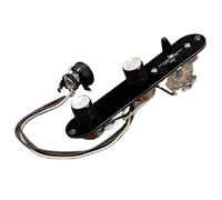 Black/Gold Fully Loaded Guitar Control Plate Pre-Wired 3-Way Control Plate with Wiring Harness for Telecaster Electric Guitar(Schwarz)