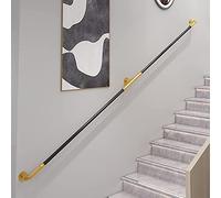 Black Gold Galvanized Steel il - Stair Railing for Elderly Kids Pregnant Women and Disabled - Indoor/Outdoor Safety Banister Sturdy Mobility Aid for Stairways and Steps