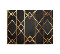 Black Gold Geometric,500 Pieces Puzzles for Adults-Wooden Jigsaw Puzzle for Adults Elderly