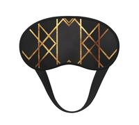 Black Gold Geometric, Full Eye Covers Light Blocking Eye Masks Blackout Sleep Eye Muffs