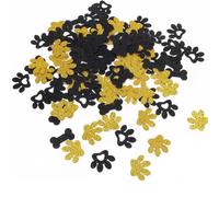 Black Gold Glitter Paw Print Confetti, 100Pack Dog Paw Print Table Confetti for Baby Shower Wedding Birthday Party Tropical Jungle Party Decorations