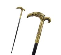 Black & Gold Gothic Reaper Walking Cane, 2-Part Detachable Gentleman’s Stick for Daily Wear Cosplay & Collection 93cm(Bronze,Single section)