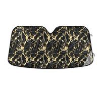 Black Gold Irregular Art Marble car Windshield Sun Shade Foldable Foldable uv Protection Autos para sol de auto