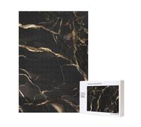 Black Gold Marble,300 Pieces Wooden Jigsaw Family Game Jigsaw Puzzles for Adults Teens