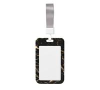 Black Gold Marble Card Badge Holder Card Protector Suitable for Office Workers Managers and Employees
