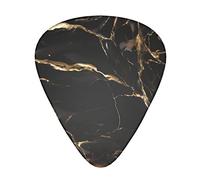 Black Gold Marble Guitar Plectrums Classical Triangle Bass Acoustic And Electric Guitar Plectrums For Guitarists 12 Pieces