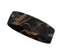 Black Gold Marble Headbands for Women & Men Sports Headband, Fits All Head Sizes, Ultra Absorbent & Non-Slip Sweatband for Running, Yoga, Gym