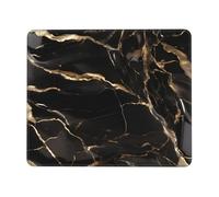 Black Gold Marble Horizontal Mouse Pad 10 x 12 inch Fully Printed Design Suitable for Office Study and Gaming