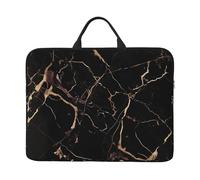 Black Gold Marble Laptop Case 14 Inch Laptop Sleeve Computer Carrying Bag Shockproof Protective Notebook Case Portable Laptop Bag Waterproof Briefcase Bag for Men Women