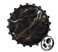 Black Gold Marble Magnetic Bottle Opener, Space Saving Kitchen Tool, Funny Beer Opener & Refrigerator Magnet for Camping, Traveling Camping Black-style