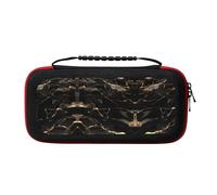 Black Gold Marble Portable Travel All Protective Bag Soft Lining for Switch Console Pro Controller Accessories
