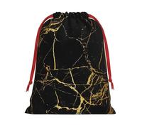 Black Gold Marble Print Multi-Functional Drawstring Reusable Gift Pouch Daily Storage All Occasions Use