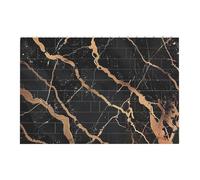 Black Gold Marble Printed Jigsaw Puzzle 14.4x9.8 CM, Rectangular Puzzle Challenging Game for Adults Gifts, Family Fun Decorative Wall Decor